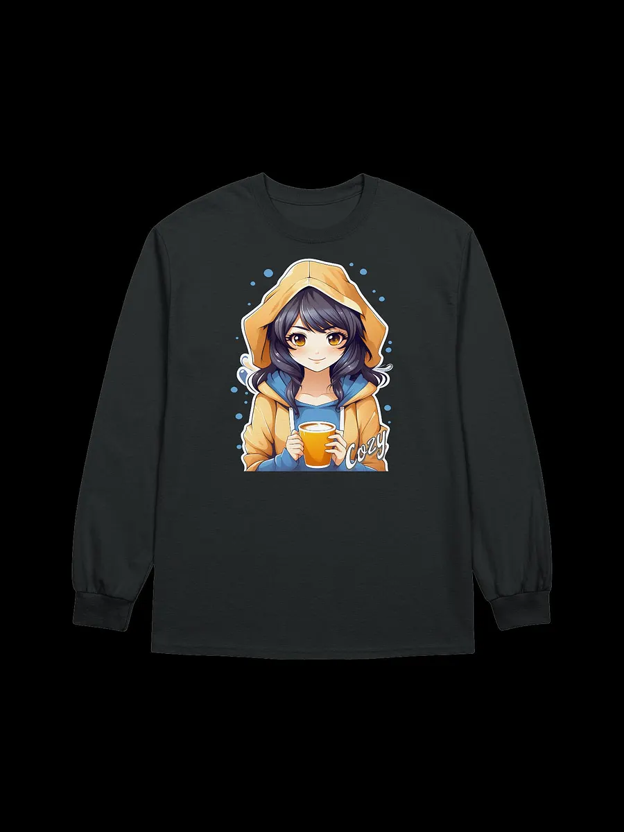 Cozy Kawaii Anime Girl v2 - Gildan Ultra Cotton Unisex Long Sleeve T-Shirt product image (2)