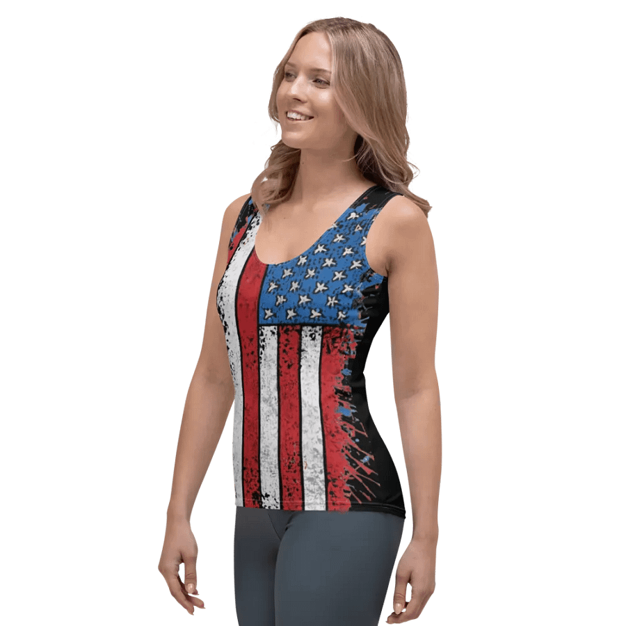 Stars & Stripes Splatter Womens Tank product image (4)
