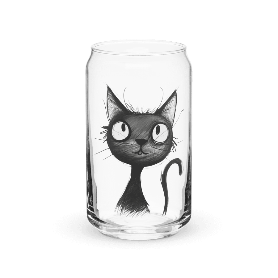 Black Kitty Glass Can product image (2)