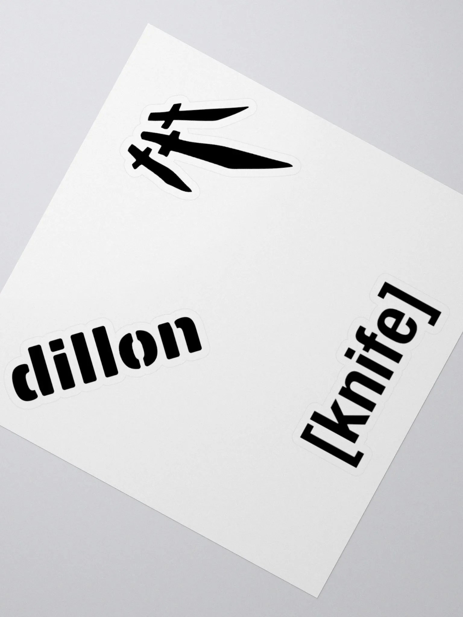 [knife] , triblade and dillon sticker product image (4)