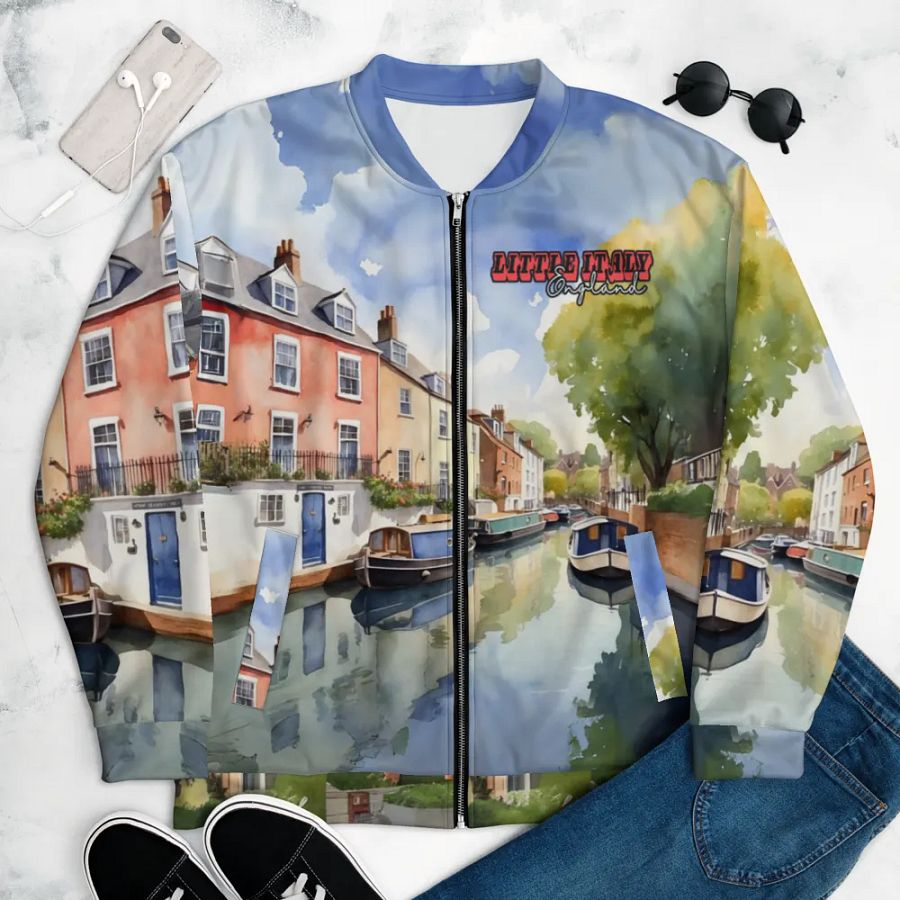 Little Italy - England - All Over Print - Watercolor - Bomber Jacket product image (8)