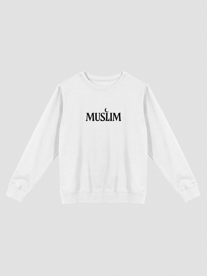 MUSLIM Signature White Sweater - UNISEX Embroidery product image (1)