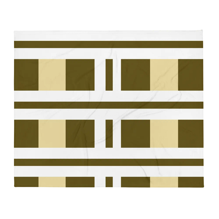 Beige And Brown With White Stripes Throw Blanket product image (2)