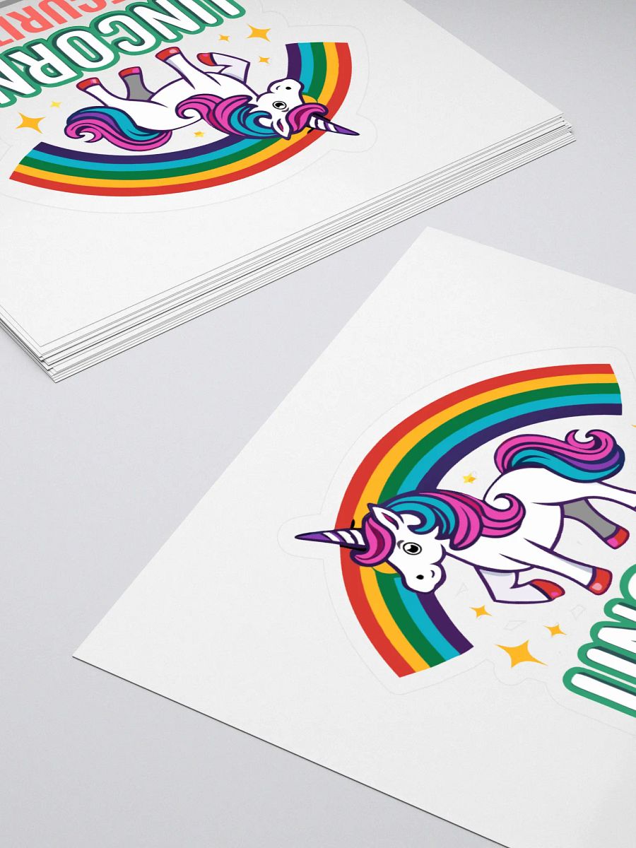 Unicorn Security Kiss Cut Stickers product image (4)