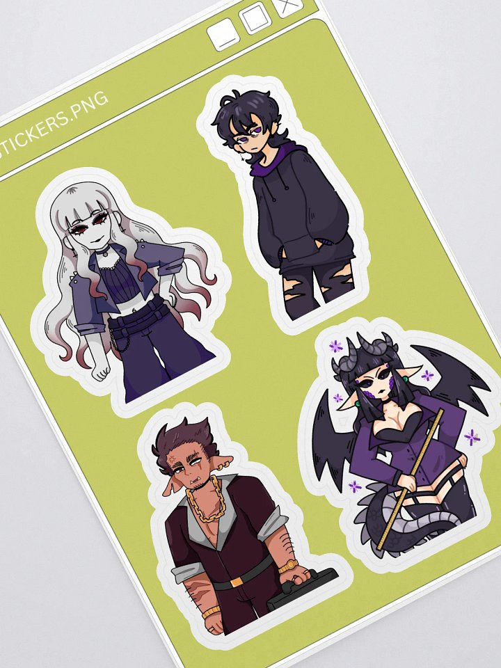 Characters Sticker Sheet - Green product image (1)