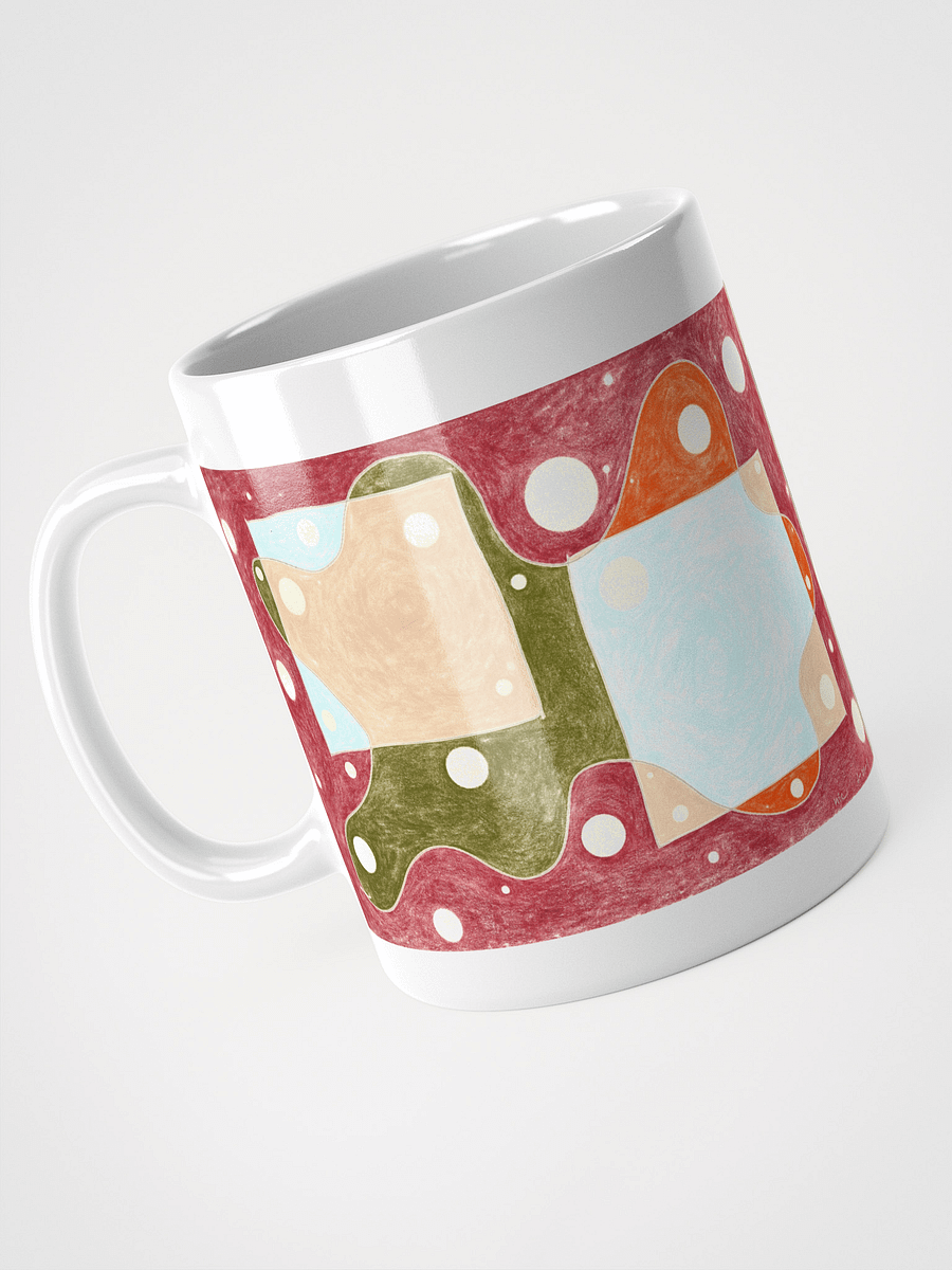 Cartoon Conflict and Curiosity White Glossy Mug product image (5)