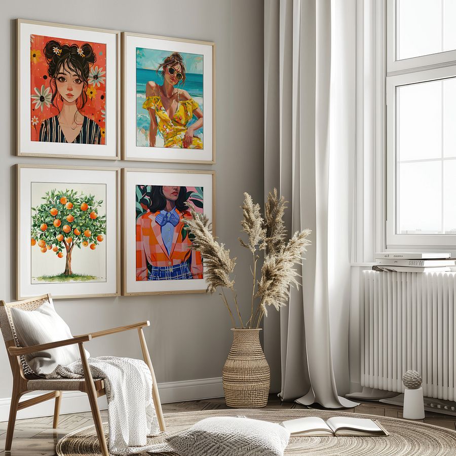 Orange Tree Summer Gallery Wall Set of 6 Prints - DIGITAL product image (9)