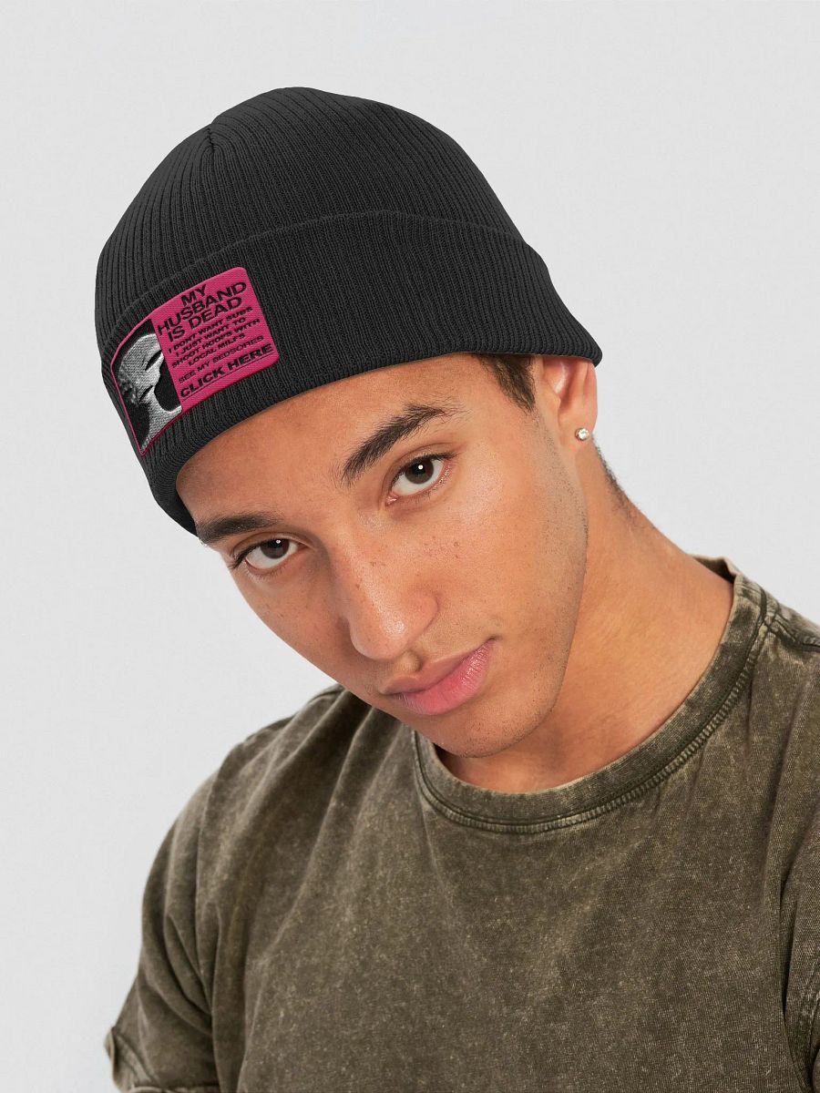 videovomit MY HUSBAND IS DEAD embroidered beanie product image (23)