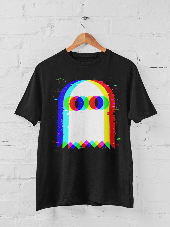 Glitch Ghost RGB Halloween T-shirt product image (1)