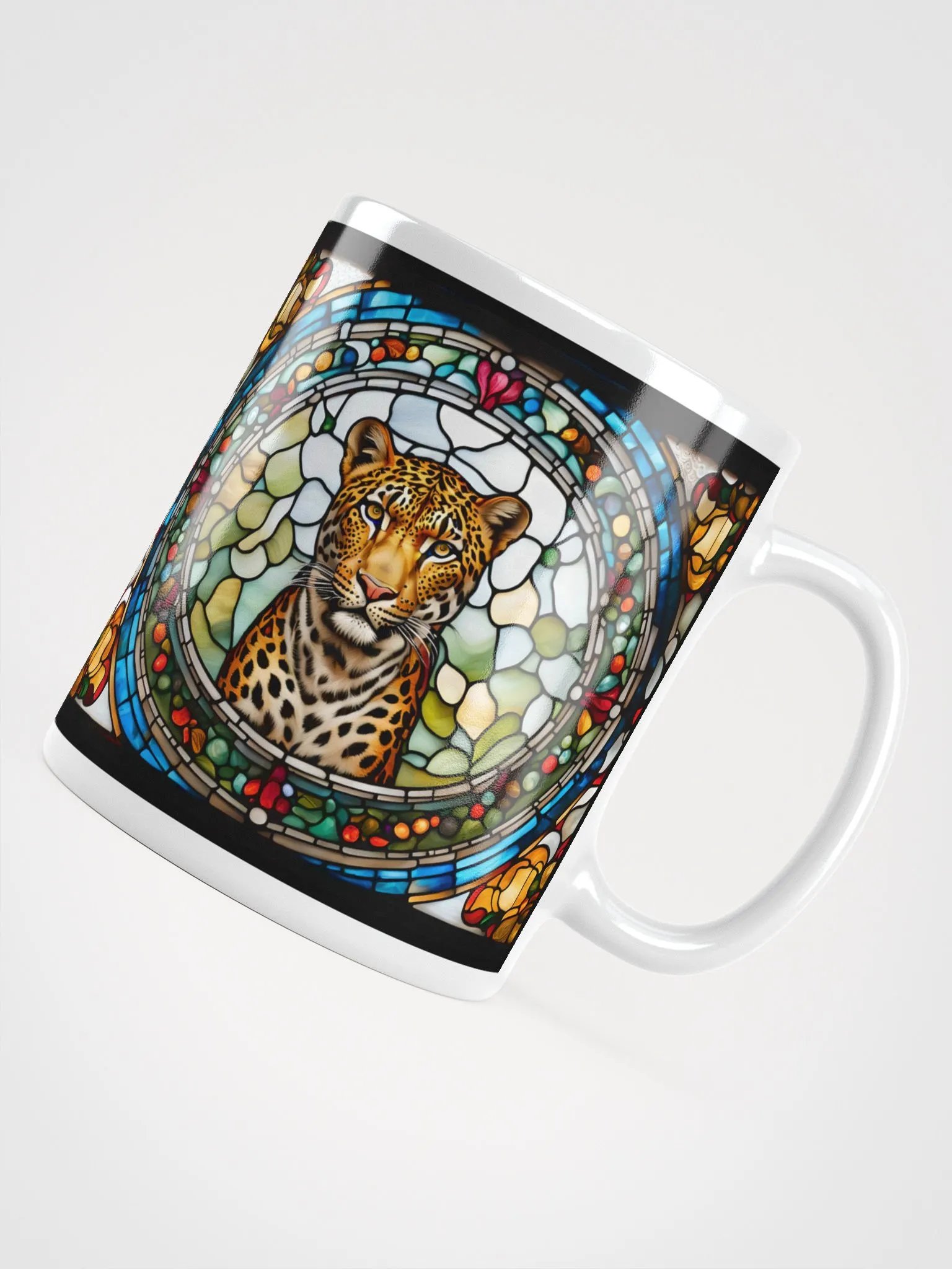 #002 Focused Leopold - Stained Glass Mug product image (8)