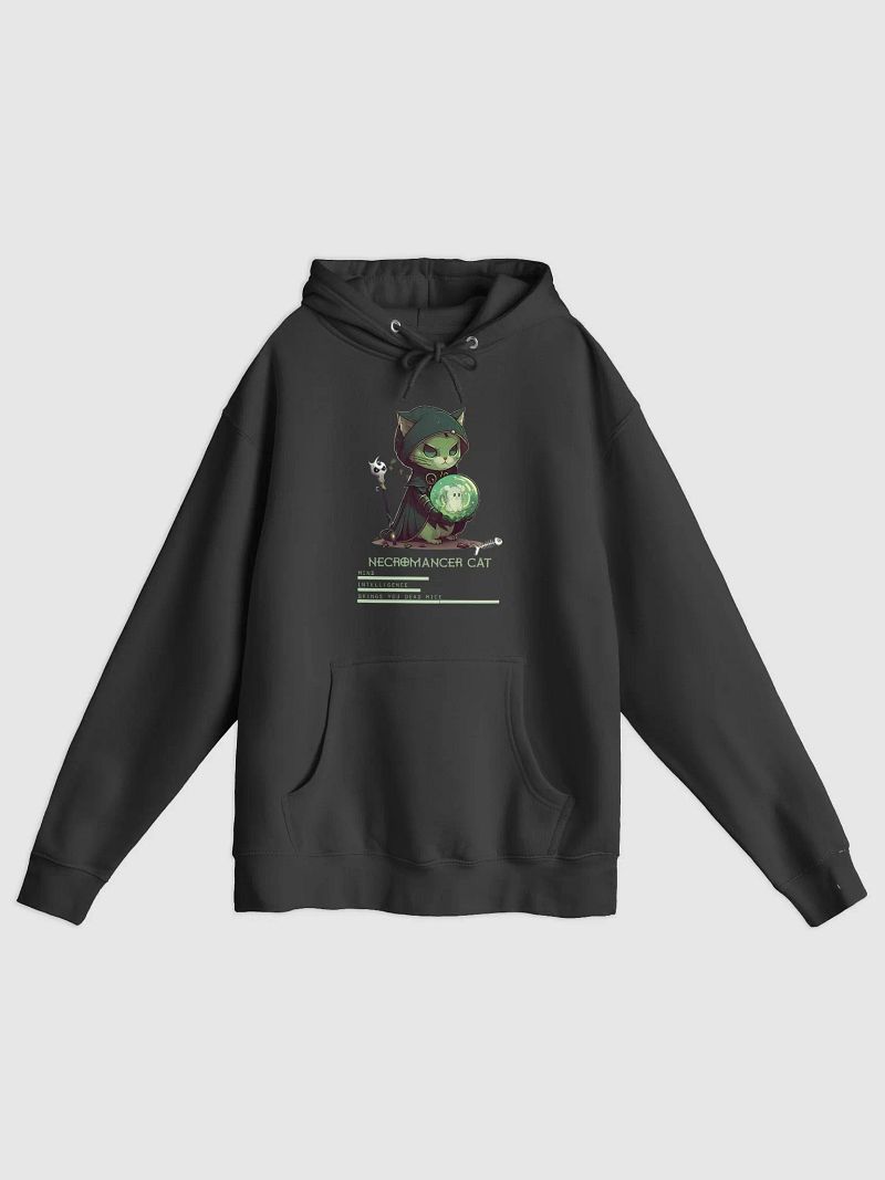 RPG Necromancer Cat unisex medium-heavy fleece lined hoodie for gamers and cat lovers