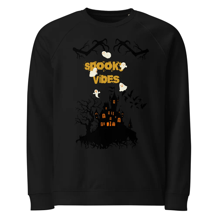 Spooky Vibes Organic Raglan Sweatshirt product image (1)