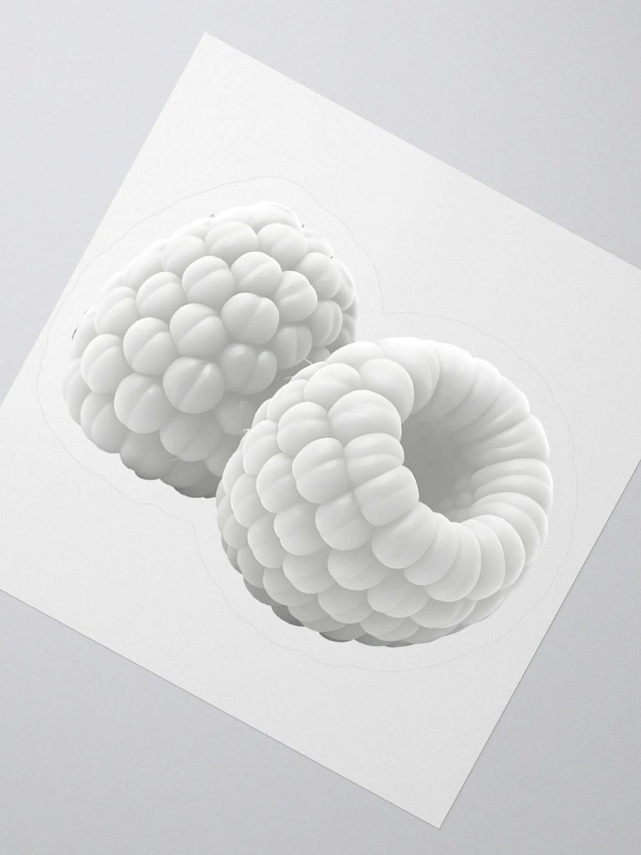 White Matte Raspberries Sticker product image (4)