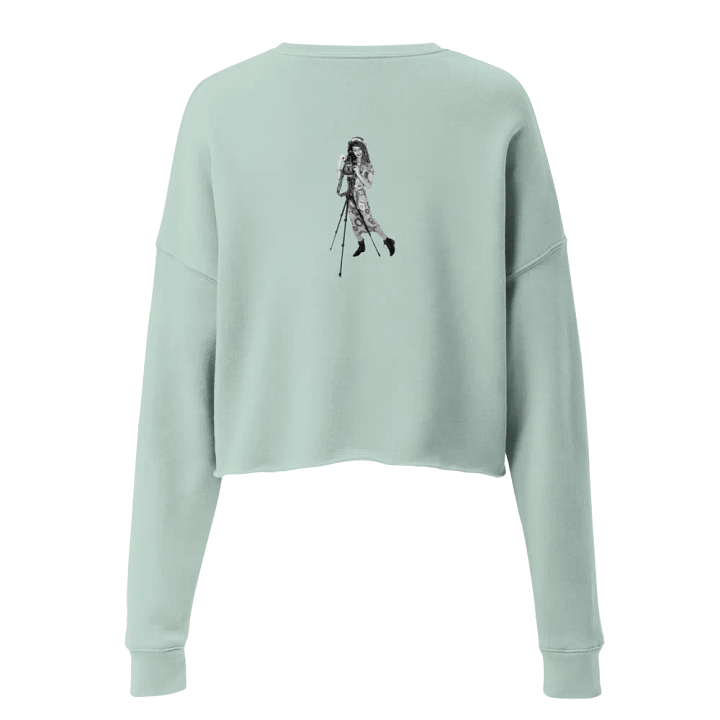 Botanical Camera Logo Crop Top Sweatshirt (Black Logo) product image (1)