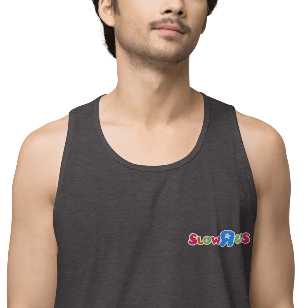 SLOW-R-US UNISEX EMBROIDERED SLEEVELESS TEE product image (1)