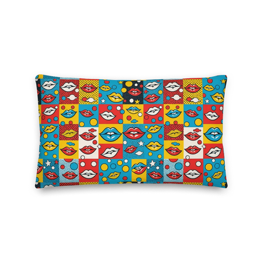 Pop Art Kisses All-Over Pillow product image (2)