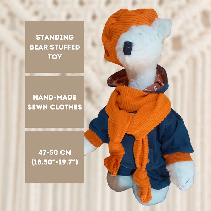 White Teddy Bear Plush Animal Birthday Gift, Kids Present Stuffed Doll product image (1)