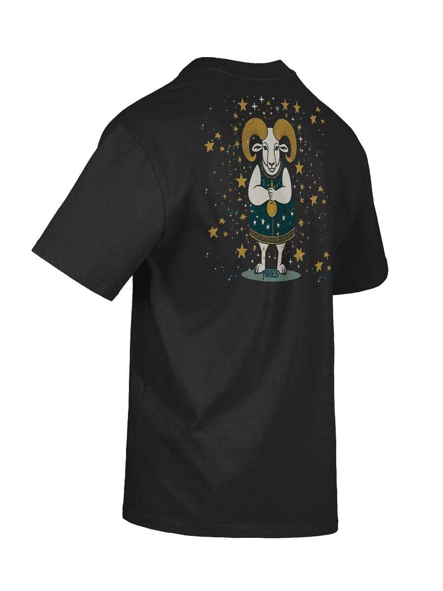 Aries 2025, Adorable Ram, Black Tee product image (8)