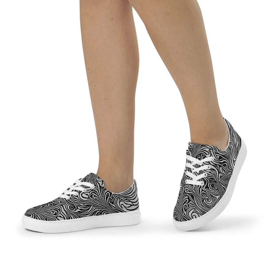 Ink Swirl Lace-Up Canvas Shoes product image (4)
