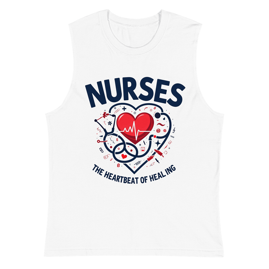 Heartbeat, Healing, stethoscope, nurses Muscle Tank product image (2)