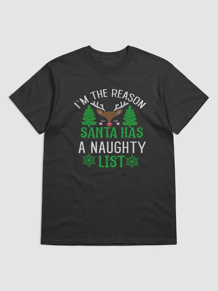 Santa has Naughty List Christmas Festive Tee Shirt Gildan 5000 USA product image (1)