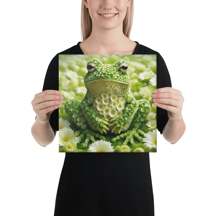Green Flower Frog Wall Art product image (3)