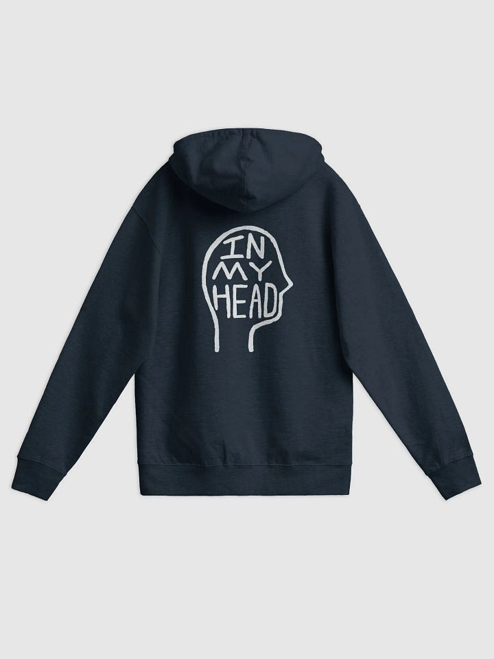 In My Head (front+back, white design) zip-up hoodie product image (2)