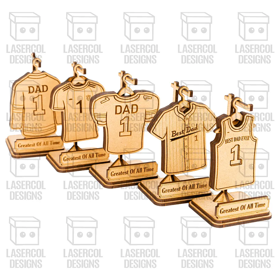 Father's Day Gift Sports Jersey Plaque Trophy For Dad - Laser Cut Files product image (5)