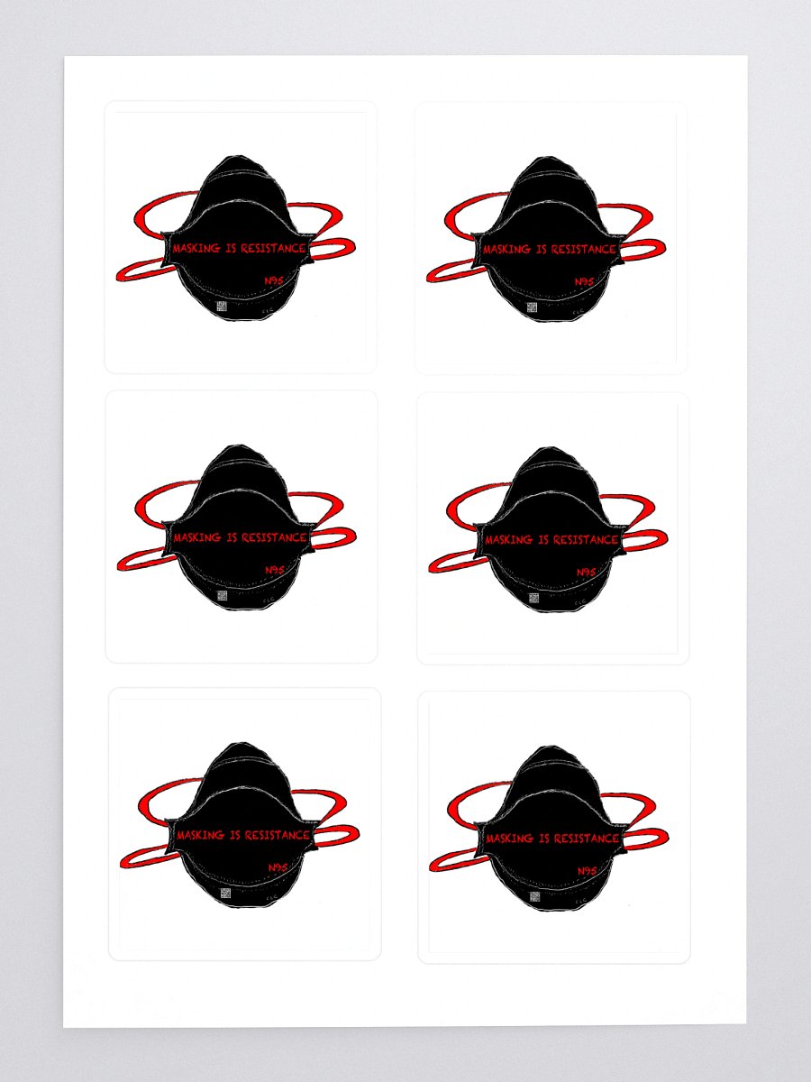 Masking Is Resistance sticker 6 pack product image (3)