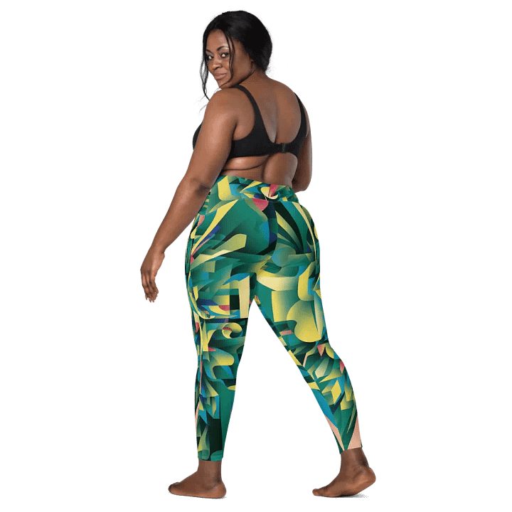 Abstract Lithographic Pattern Design Leggings with pockets - V8 product image (2)