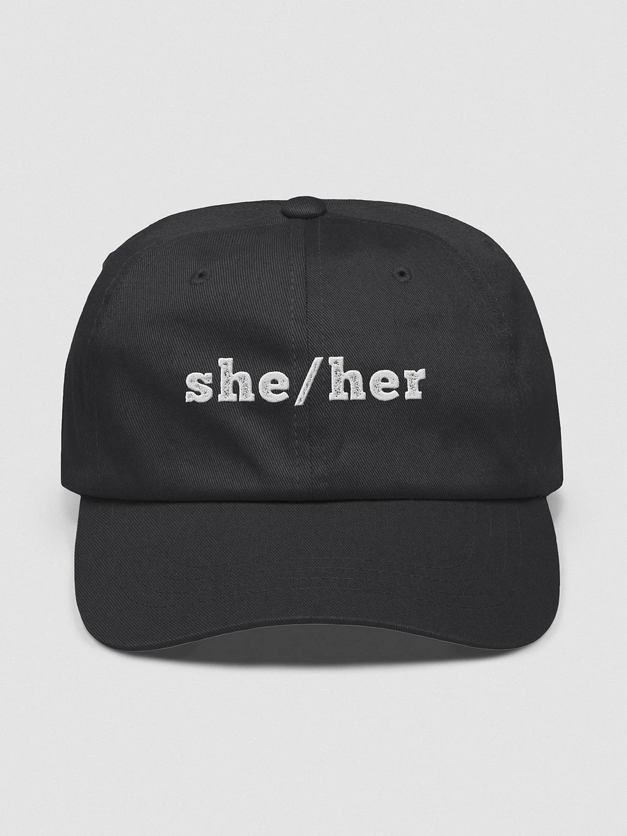 she/her - Embroidered Hat product image (1)