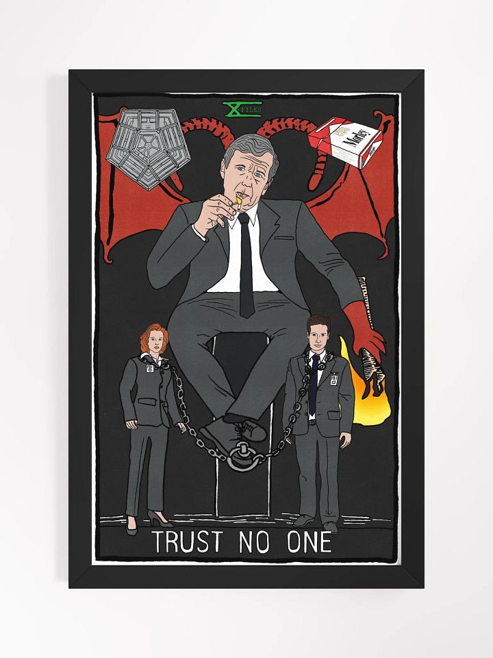 The Cigarette Smoking Man Devil Tarot Card Framed Print product image (1)