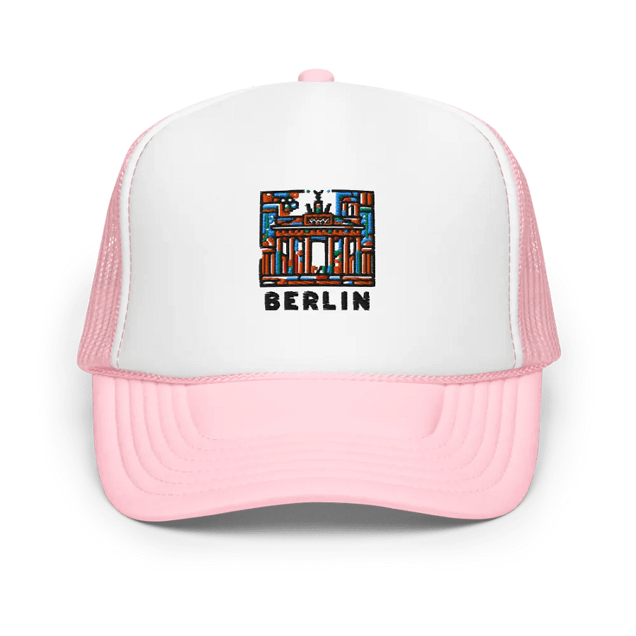 Vibrant Gateway Foam Trucker Hat | AI Design Berlin city product image (2)