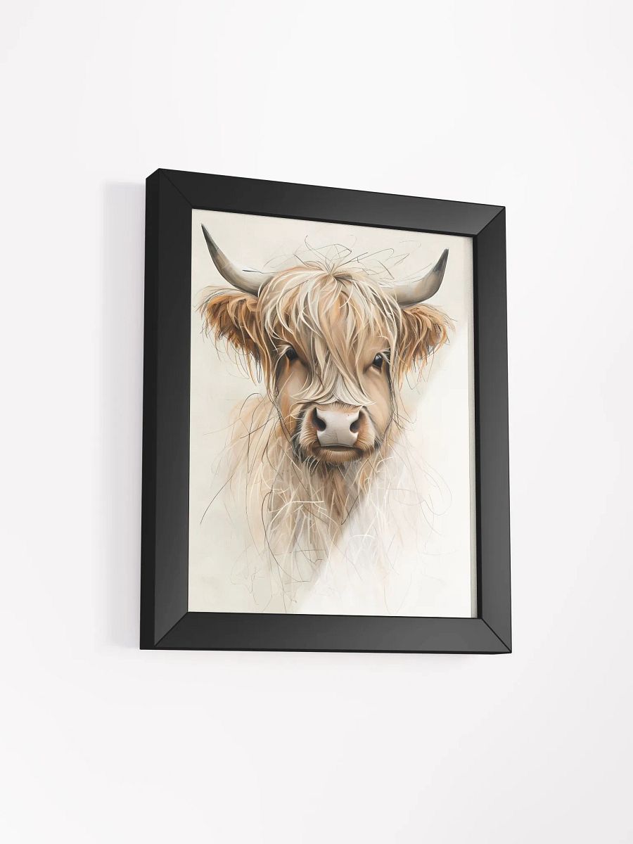 Highland Cow Chic Framed Poster product image (3)