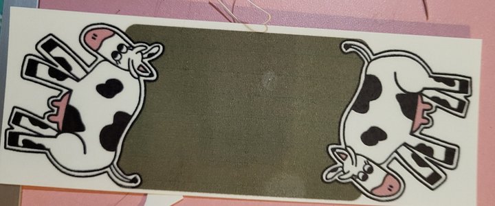 Cute Cartoon Black and White Cow Magnetic Laminated Bookmark for Farm Animal Lovers product image (2)