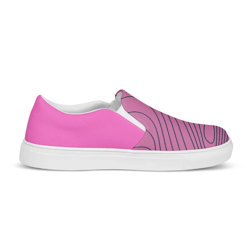 Pink Wave Men's Canvas Slip-Ons product image (10)