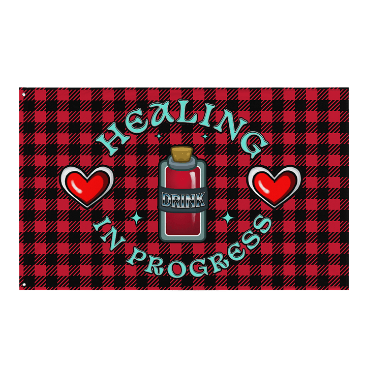 Healing In Progress All-Over Print Flag product image (1)