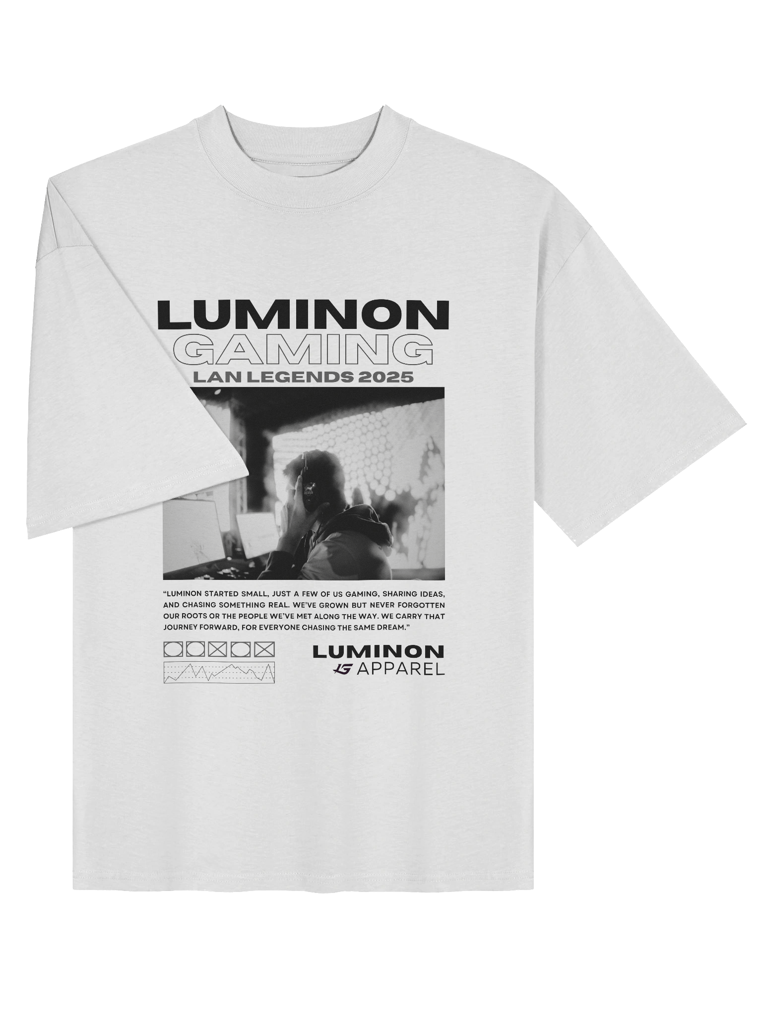 Luminon LAN Legends White Oversized Tee product image (3)