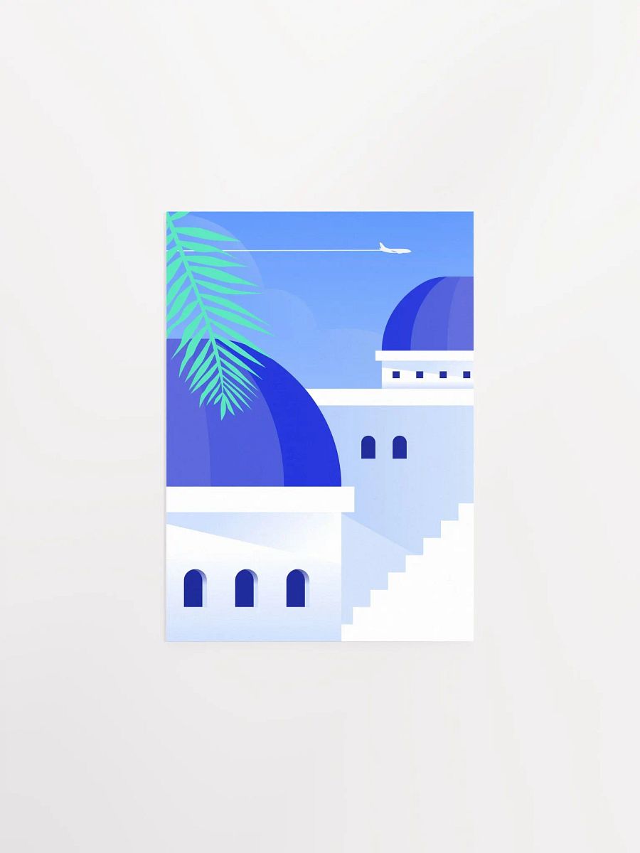 Boho travel art. Santorini, Greece poster — boho travel poster product image (6)