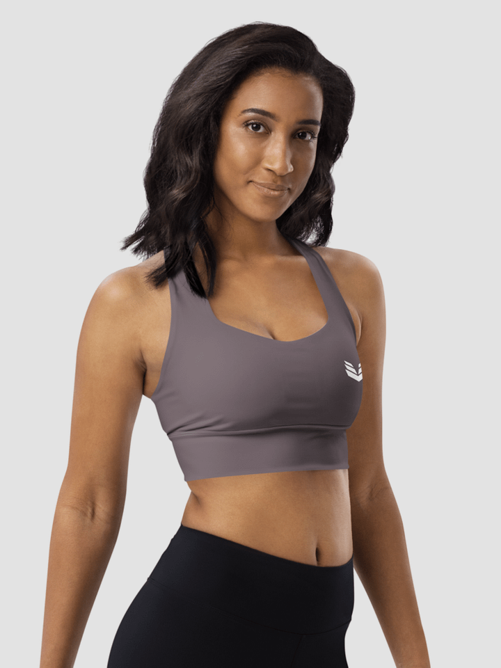 Longline Sports Bra - Dusty Taupe product image (2)