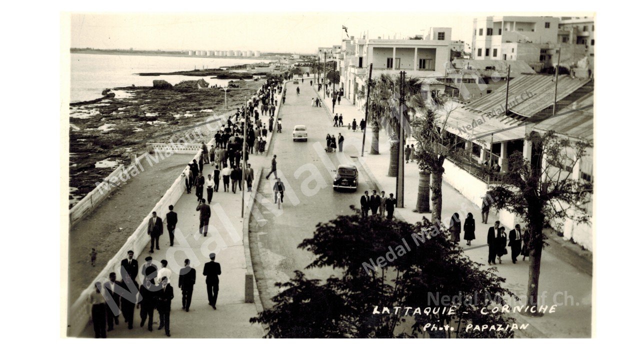 بطاقة بريدية: الكورنيش الغربي في اللاذقية في خمسينيات القرن العشرين product image (2)