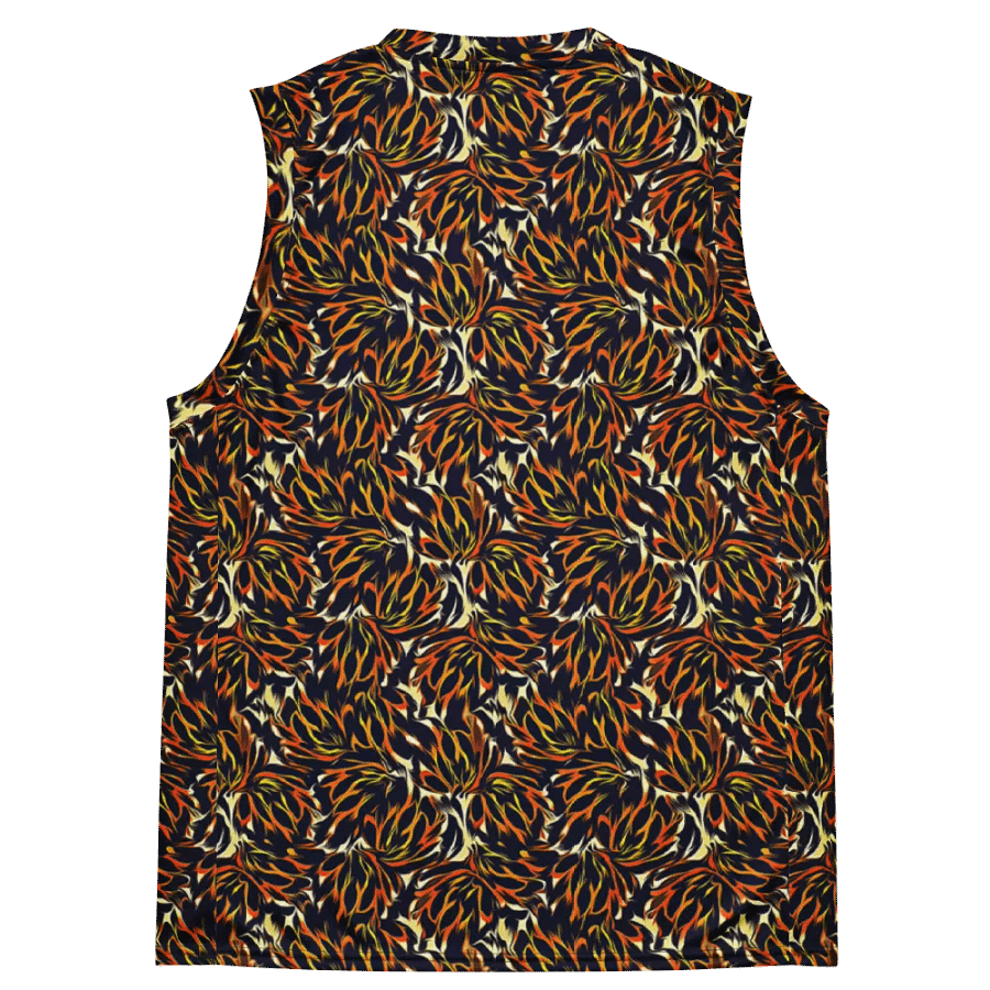 Tiger Flower | Recycled Unisex Basketball Jersey product image (3)