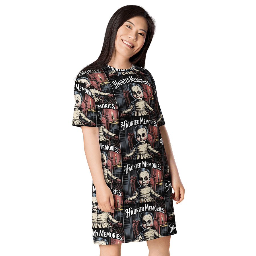 Midnight Veil Designs Gothic Fantasy 'Haunted Memories' All-Over Print T-Shirt Dress product image (4)
