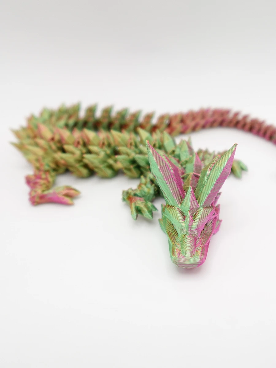 Red Gold & Green Baby Articulating Dragon Companion product image (2)