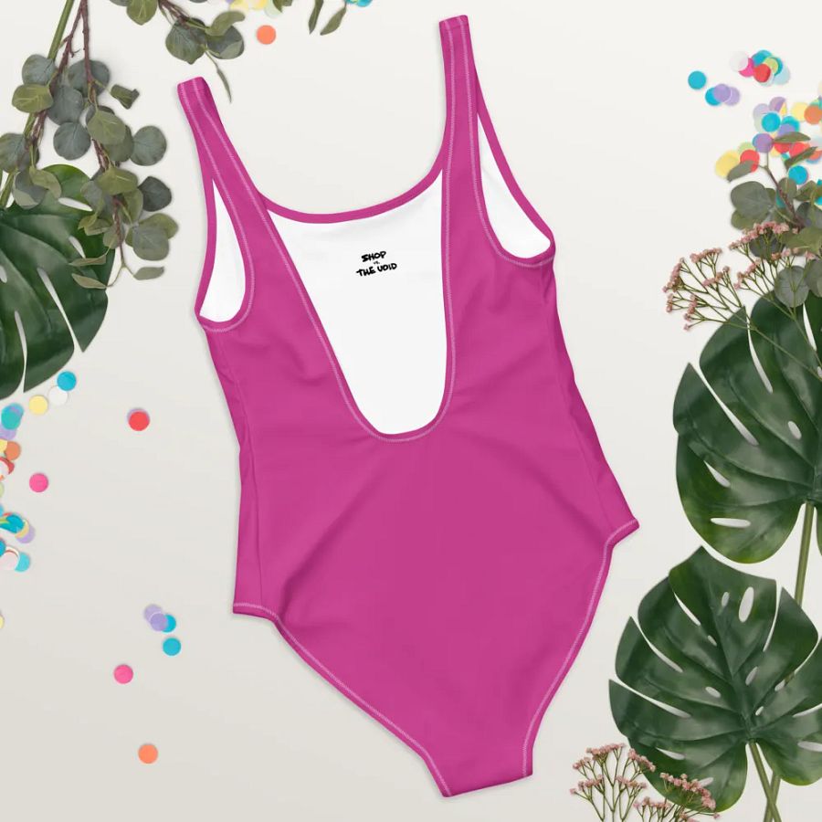 Bubbly and a B*tch (duotone pink) one piece swimsuit product image (4)