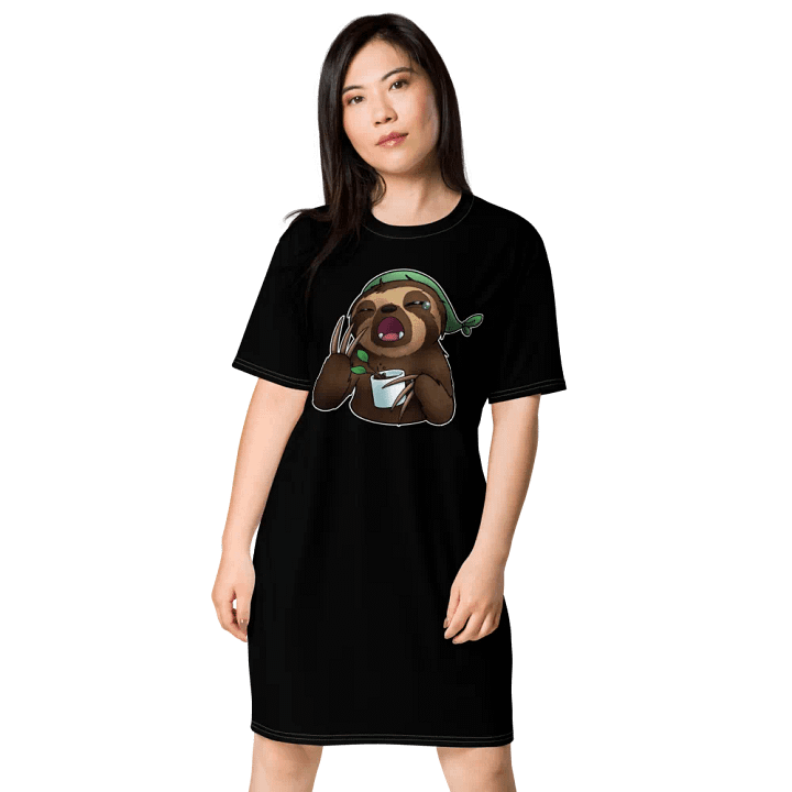 Black Snoozy Sloth All-Over Dress product image (1)