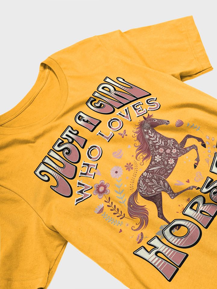 Just A Girl Who Loves Horses Floral T-Shirt product image (37)