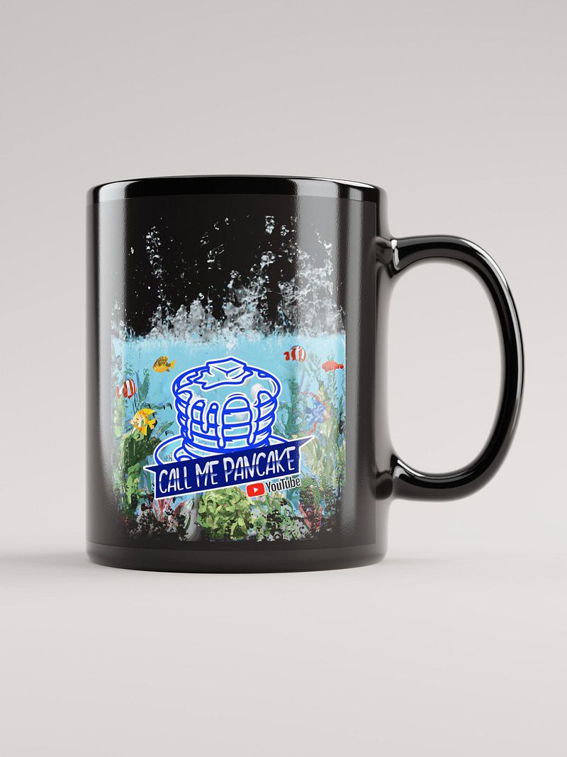 Pancake Aqua Mug in black