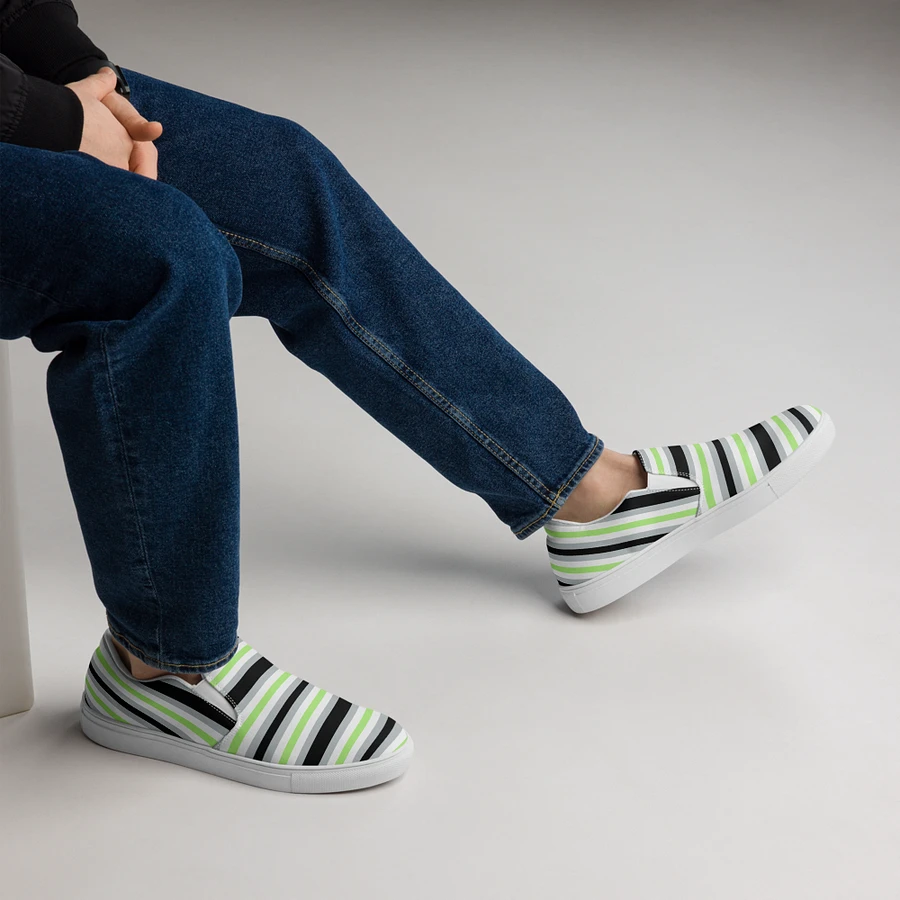 Mens Slip On Canvas - Agender Stripe product image (4)