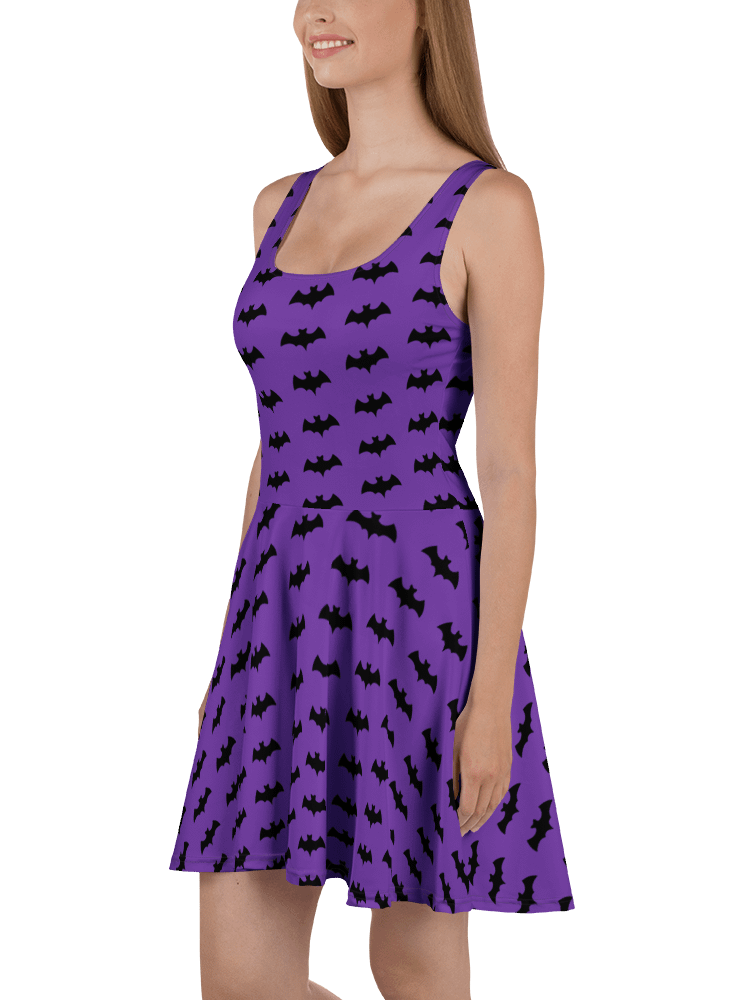 Purple Bats Pattern Dress product image (1)